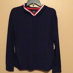 Very soft hooded shirt navy,red,white